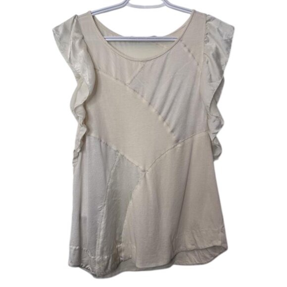 Marc by Marc Jacobs white sleeveless patchwork top size M - Picture 2 of 4